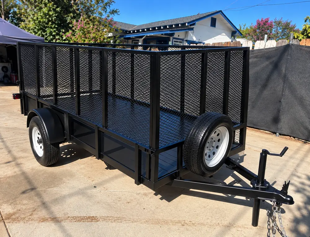 Pacific Haul & Wash hauling trailer used for junk removal jobs in San Diego County